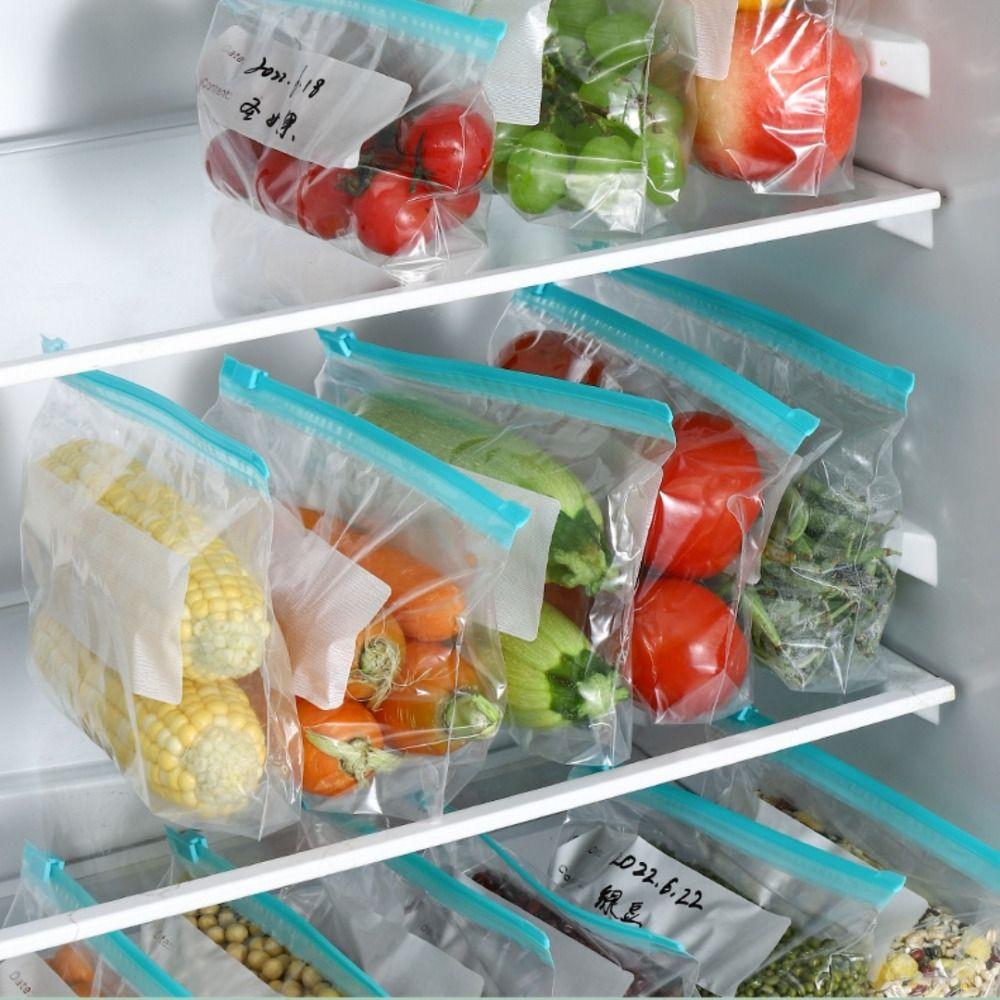 

Reusable Thickened Sliding Lock Bag Zipper Bag Storage Bag For Refrigerator Refrigeration S -20PCS