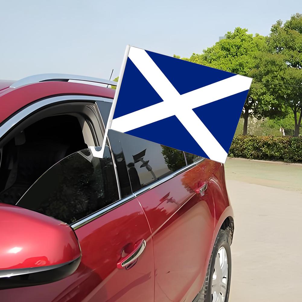Auto Fenster Schottland Banner Polyester Mini Schottische Nationalflagge 30x45cm Schottisches Banner Deko für Festival Autodekoration