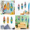 Retro Beach Surfboard Decor Summer Beach Themed Surfboard Ornaments  Living Room