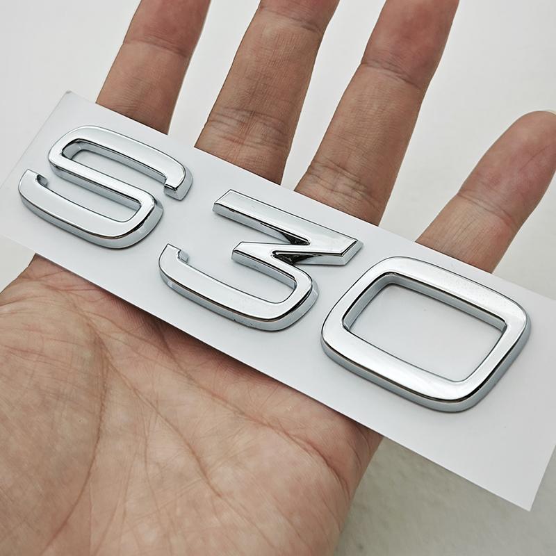 3D ABS Car Styling Badge Logo S30 C30 V30 Rear Trunk Emblem Decals For Volvo S30 V30 C30 Auto Exterior Accessories