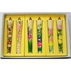Japanese Candles, No. 3, Hand-Painted Candle Set of 6 - Perfect for Spring, Summer, Autumn, and Winter, Perfect for Memorial Services, Buddhist Altars