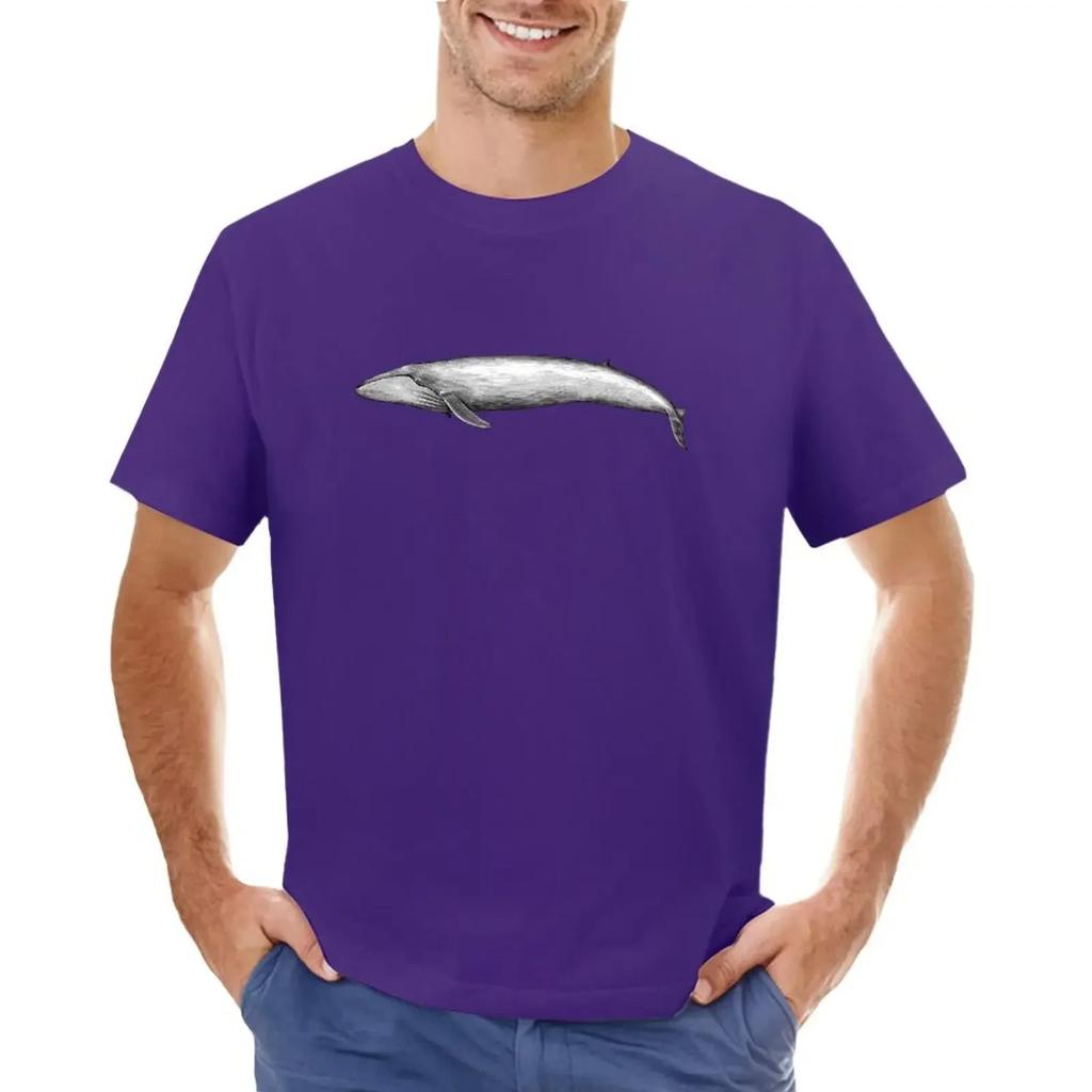 Blue Whale T-shirt Summer Tops Oversizeds Mens Graphic T-shirts Big and Tall