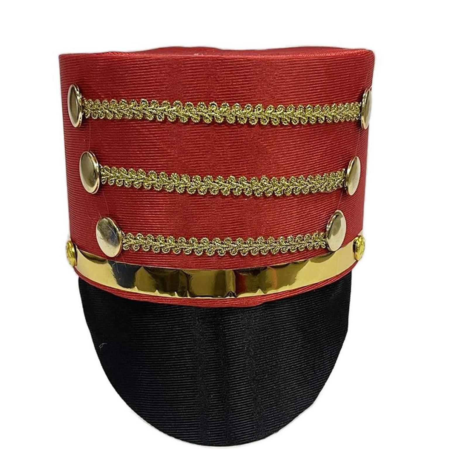 

Стильный Щелкунчик Шляпа Солдатика Тематическая Шляпа для Мероприятий Праздничная Шляпа для Праздничных Торжеств красный