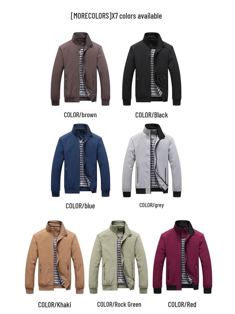 Herren Freizeitjacke, leicht, einfarbig, Frühling & Herbst, Übergröße verfügbar