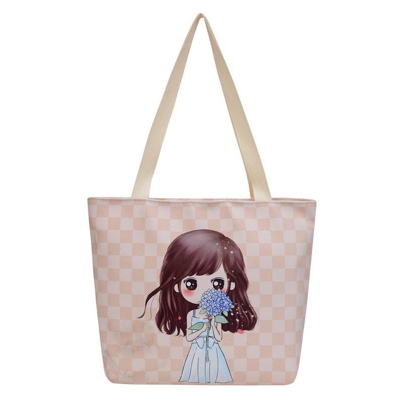 2025 New Canvas Bag Women's Shoulder Bag Shopping Bag Large Capacity Student Tutoring Bag Canvas Bag