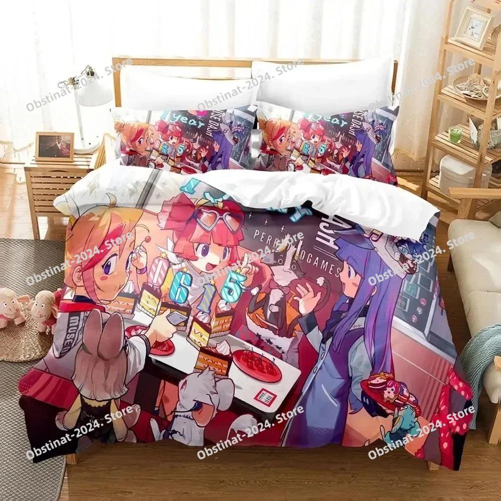 Anime Muse Dash Game Bedding Set Duvet Cover Bed Set Quilt Cover Pillowcase Comforter king Queen Size Boys Adult Bedding Set