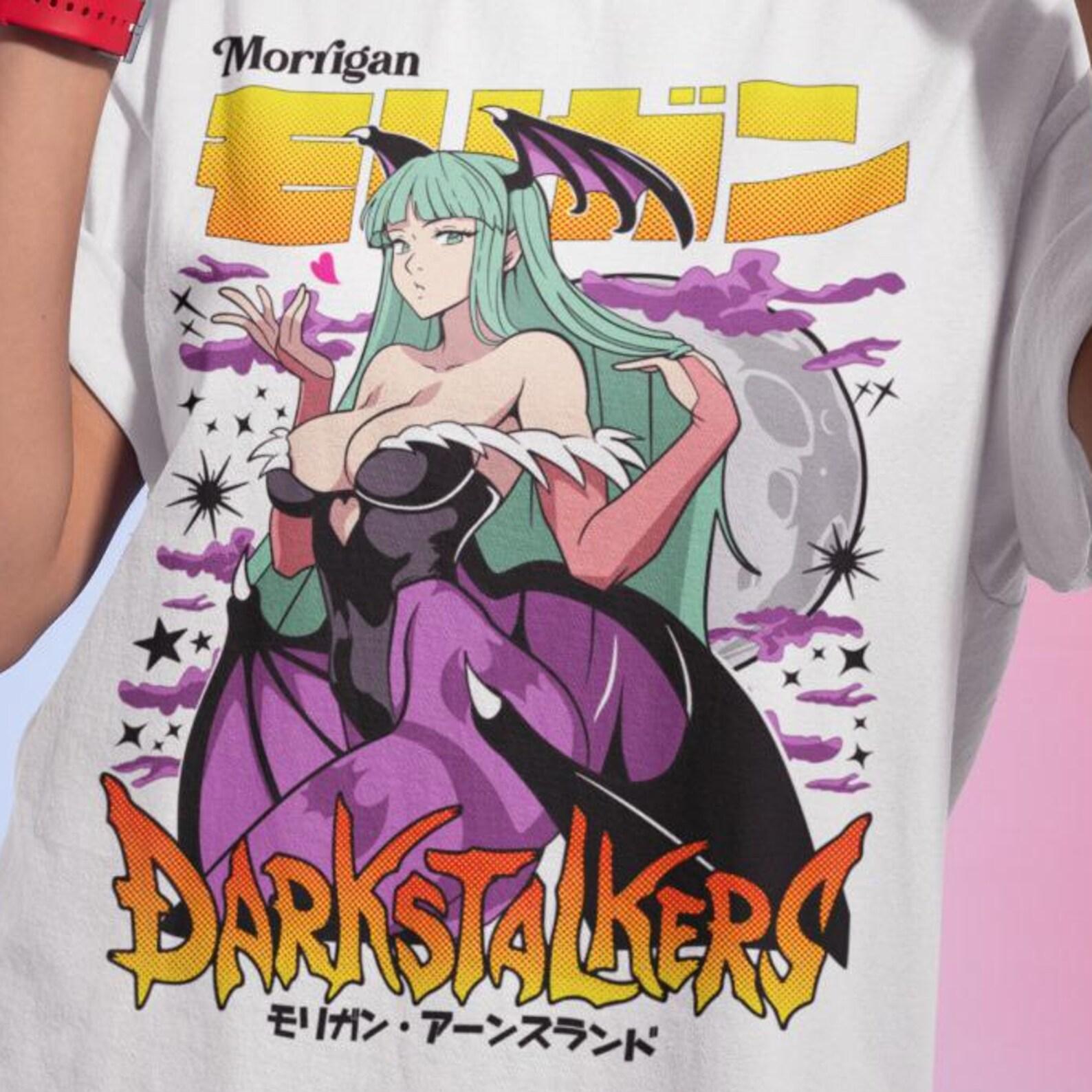Morrigan Aensland T-shirt, Anime Tee, Waifu Shirt, Darkstalkers Gift, Unisex Cotton Top, All Sizes XL