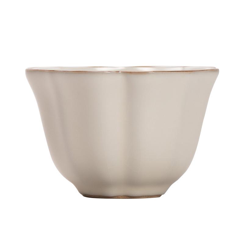 Beige Ru Ofen Tasse Meistertasse Handgefertigt High-End Teetasse Meister Berühmte High-End Tasse Kung Fu Tee Set