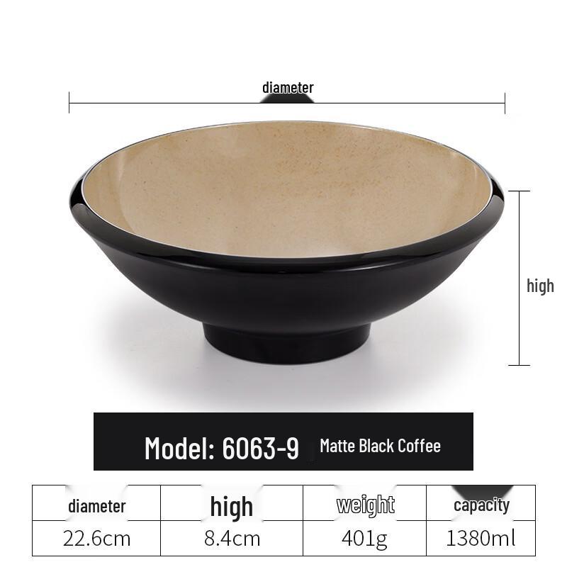 Nordic Style Melamine Square Noodle Bowl