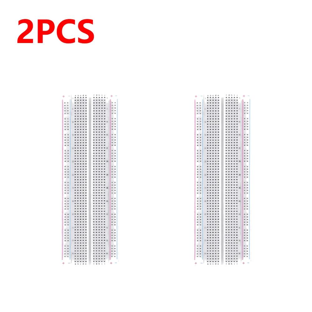Breadboard 830 Point Solderless PCB Bread Board MB-102 MB102 Test Develop 200 jacks DIY White/Transparent with packing 1-10PCS