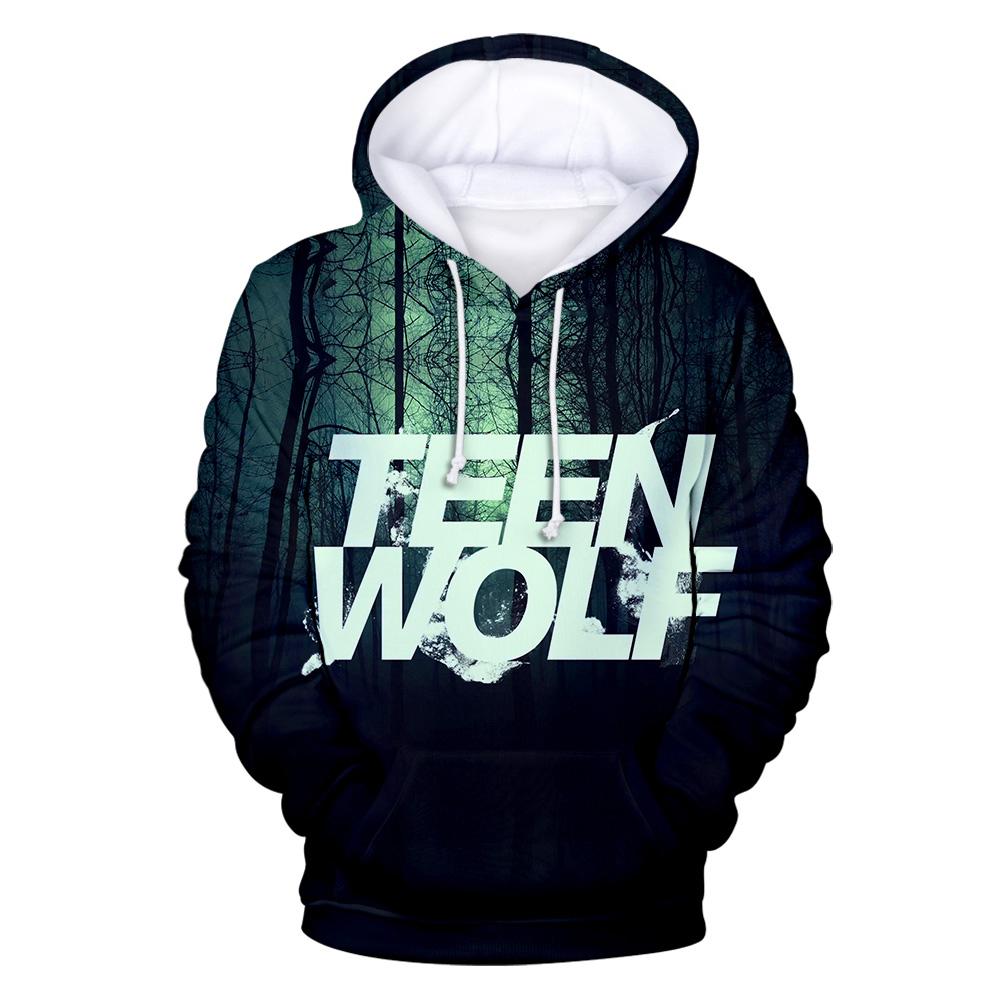 Felpe con cappuccio Stampa 3D Serie TV Teen Wolf Autunno Uomo Donna Moda Felpe Oversize Felpa con cappuccio Maglioni da uomo Tuta Abbigliamento Uomo