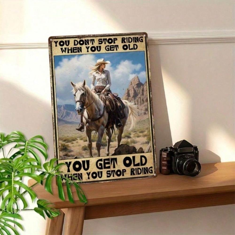Retro Rectangular Metal Sign 20x30cm for Home Garden Decor