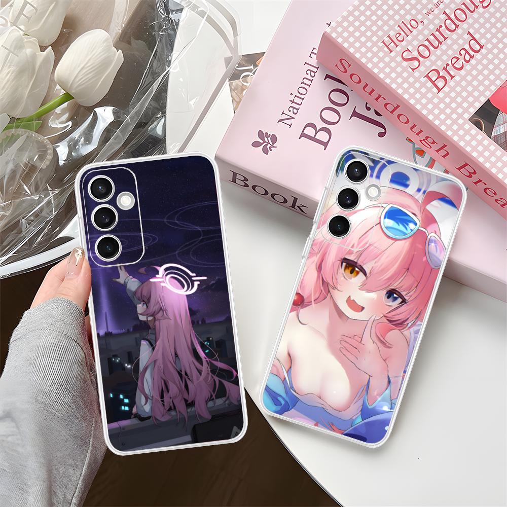 Blue Archive Takahashi Hoshino Clear Mobile Phone Case for Samsung Galaxy S25 S24 S23 S22 S21Plus FE Ultra Colorful Cover