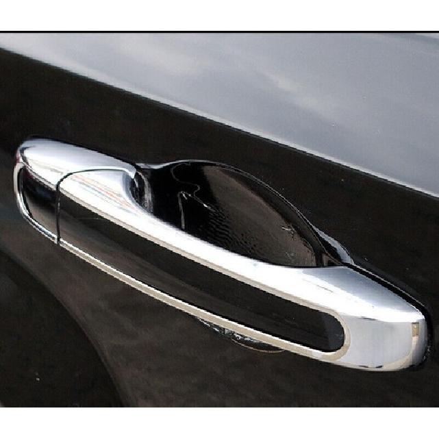 For Jeep Compass 07-2016 Bright Chrome Outside Door Handle Frame Cover Trim
