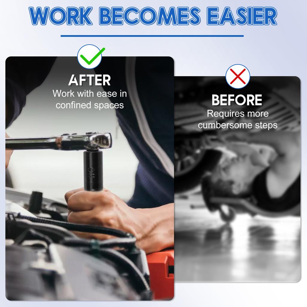 8Pc Tap Socket Set 1/4" and 3/8" Drive Tap Socket  Adapter Marked with Size Labels Tap Socket Marked for Ratchet Wrench T Handle