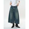 Louvre Spring Retro Tomboy Wide-Leg Jeans - Women's Trendy Loose Cropped Pants
