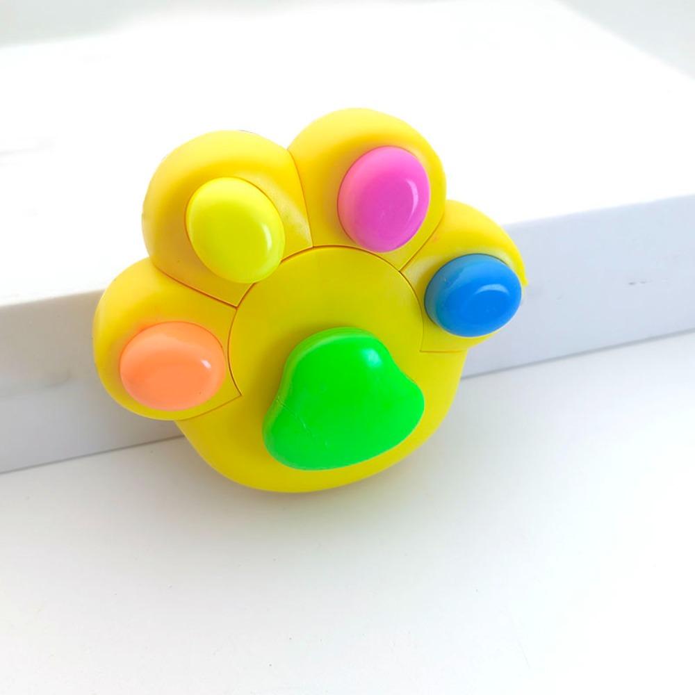 Cartoon Cat Paw Highlighter Pen Graffiti Marking Funnyl Highlighter Pen Handmade DIY Fluorescent Marker Children's Day Gifts