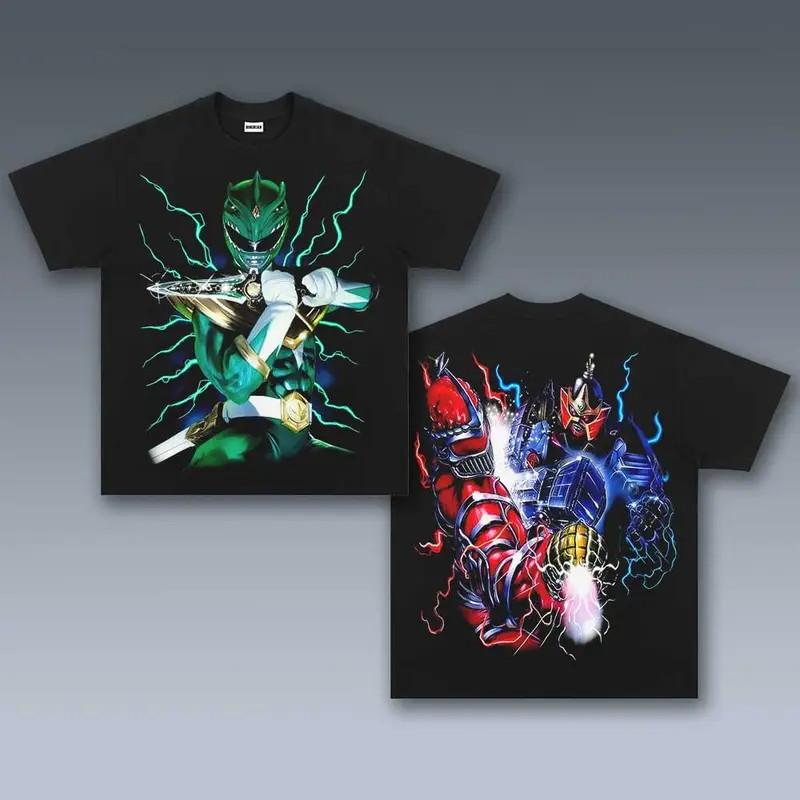 POWER RANGERS GREEN TEE Bootleg Tee, Classic Movie, Old Movie Lover T-shirt for Unisex T-Shirt XXL