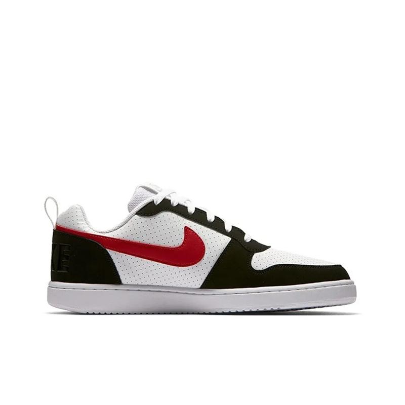 Nike Court Borough Low Top Kids' Skateboarding Shoes Black White Red Sneakers 839937-102