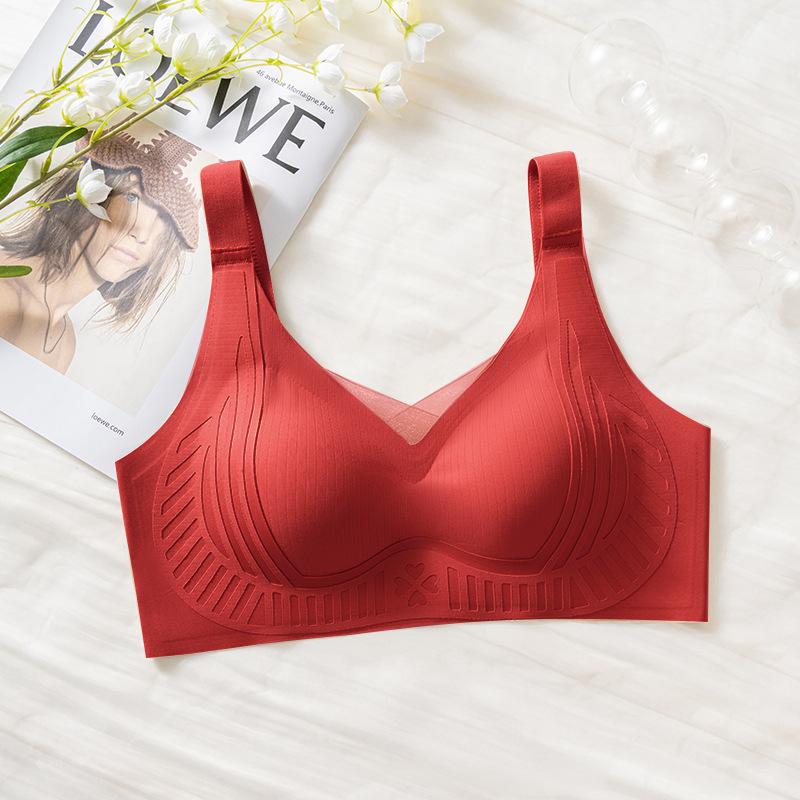 Traceless Underwear Pilates Foundation Invisible Adjustment Gathering Comfortable Thin Breathable Soft Support Closed Breast Bra