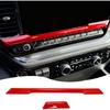 AC Vent Cover,for 2022 2023 2024 2025 2026 Chevy Silverado 1500, Interior Center Console Dash Panel Trim Overlay - Wine Red Pattern Protective