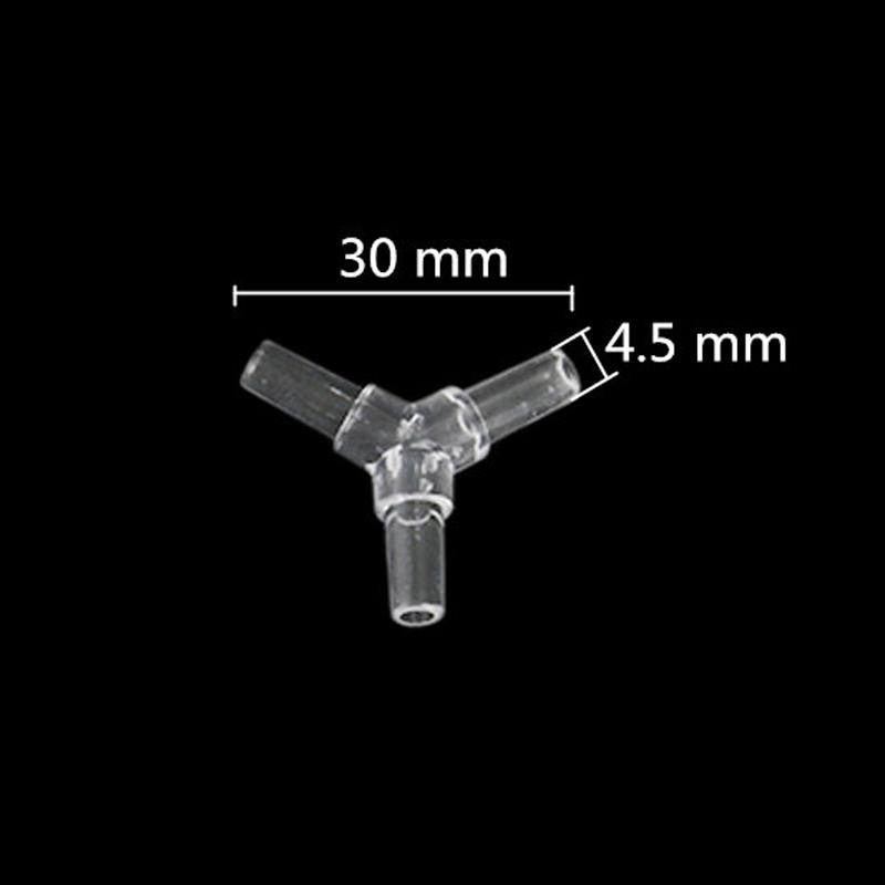 10 Pcs Hose Equal Transparent Acrylic Connectors Tee/Cross/Elbow/Y Shaped Air Tubing Connectors Aquarium Pipe Accessories