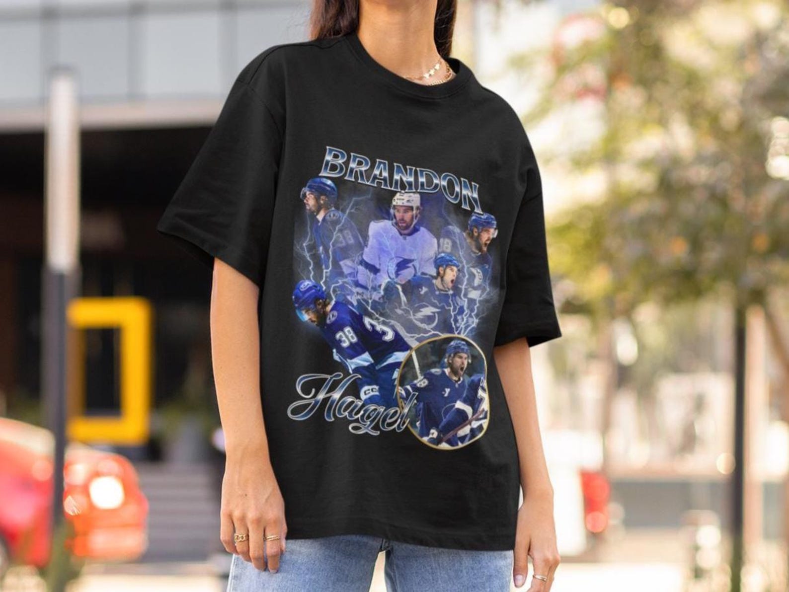 Brandon Hagel Shirt Vintage 90s Tampa Bay Lightning NHL Hockey Design Retro Bootleg Gift Classic Graphic Tee Unisex T-Shirt Limited Edition 4XL