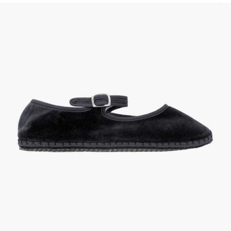 Drogheria CriVerini Mjpj Ve Oo Asx Mary Jane VelVet Flat Shoes