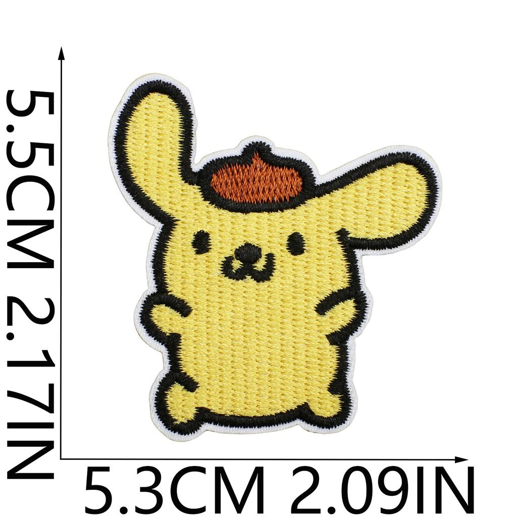 Japanese Anime Character Embroidery Cloth Sticker Bag Dressing Patch Sticker Cartoon Dog Embroidery Sticker Clothes Decoration Embroidery Stamp