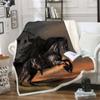 Cartoon Undead Horse Blankets Fluffy Soft Skin-Friendly Children Nap Blanket Cute Printed Luxury Fashion Flannel Throws
