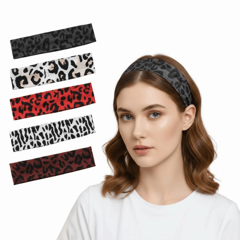 Leopard Print Makeup Headband Elastic Sport Hairband Fashion Women's Hairband Sports