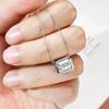 D Color  Real 2-4CT Emerald Cut Moissanite Pendant Necklace for Women S925 Silver Diamond Neck Chain Necklaces Fine Jewelry