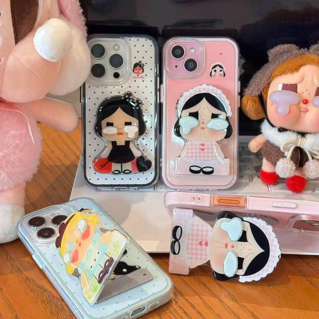 Love polka dot crying baby is suitable for Apple 11promax mobile phone case mirror Xiaomi 11oppo Huawei vivo