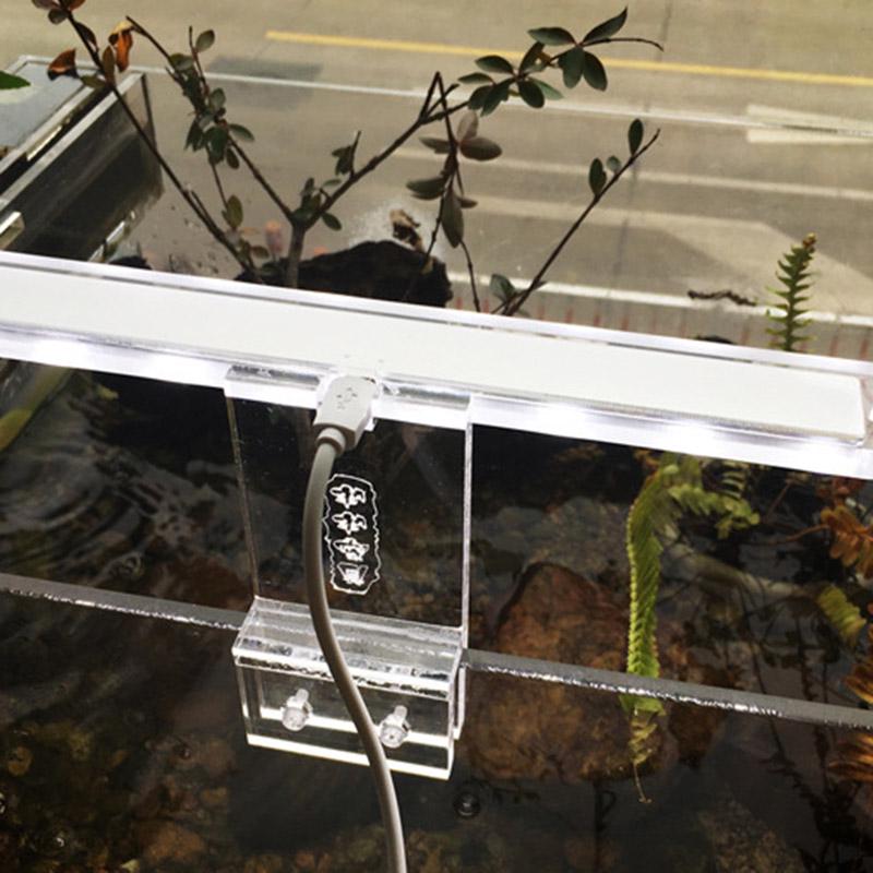LED Fish Tank Aquarium Light 2W 5V Lamp Strip Super-bright Fish Tank Lamps for Small To Medium Size Aquariums
