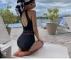 2023 Women's Tummy Control Slimming Backless Push-Up One-Piece Swimsuit