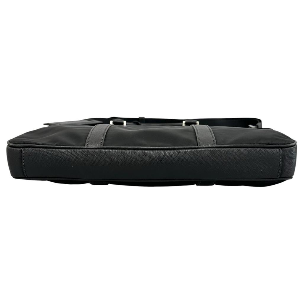 PRADA Saffiano briefcase 2VE661 Handbag black mens used