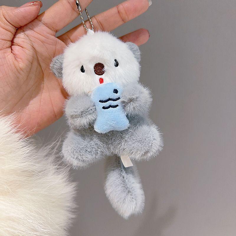 Water Otter Plush Keychain With Fiber Cotton Filling Cute Gift For Kids And Teens