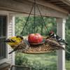 Vintage Design Hanging Bird Feeder Decorative Bird Bathtub Durable Bird Food Container  Courtyard