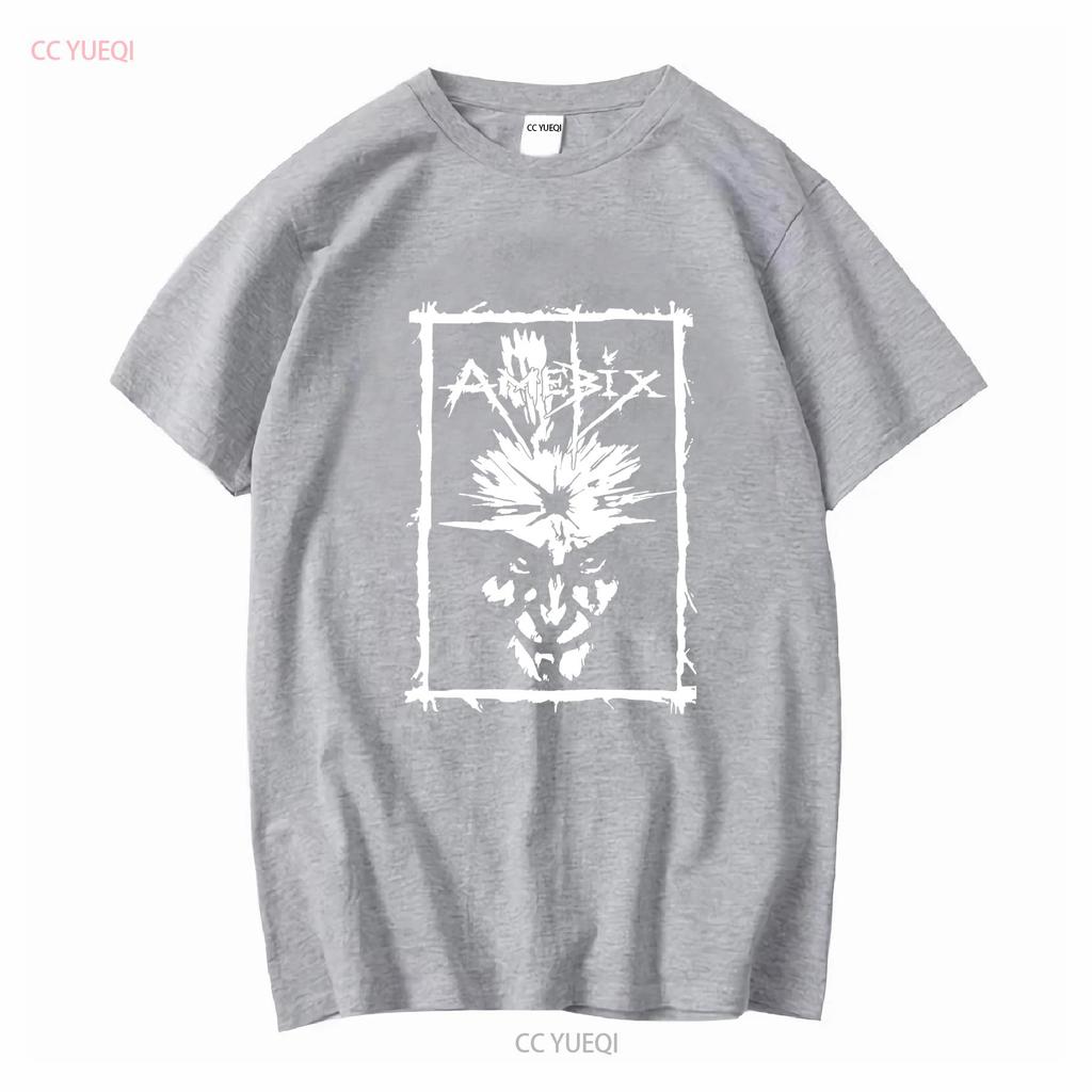AMEBIX T shirt long or short sleeves vintage Washed Top For Everyday Wear graphic Stretched Casual streetwear Slightly fashion