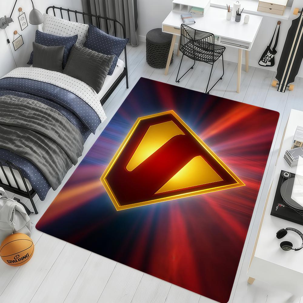 Movie S-Superman Logo Cool Art ML Hogar Bedside Rug Kitchen Bath Floor Mat Hallway Balcony Carpet Entrance Doormat Decor Home