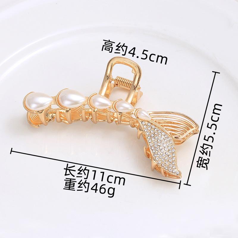 Fashion Disc Hairpin Shark Clip Large Hair Volume Multi-French Grab Clip Women'S Premium Sense Back Head Hair Accessories Head Accessories