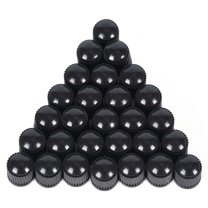 100Pcs Black Plastic Auto Car Bike Motorcycle Truck Wheel Tire Valve Stem Cap