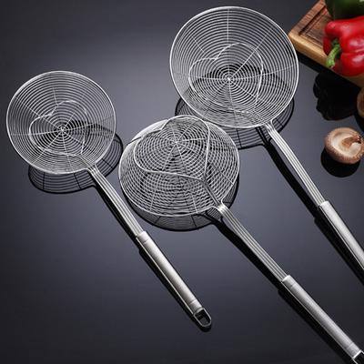 Strainer Spoon Reusable Filtering Durable Useful Fine Mesh Design Noodles Dumplings Filter Colander Scoop for Restaurant