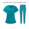 Einheitliches Scrub-Set Oberteil und Hose Bequem Maschinenwaschbar Stretch Unisex Kurzarm Multi