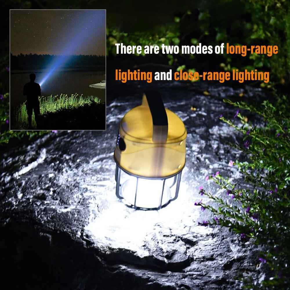 Rechargeable LED Camping Light Super Bright Portable Light Flashlight Waterproof Lantern Support Long Distance Lighting