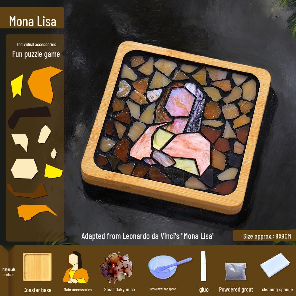 Mosaic Coaster DIY Kit: Creative Handmade Collage Art Set
