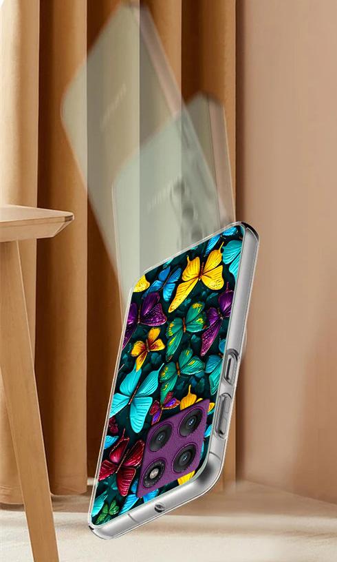 Etui Do Motorola Edge 60 Pro Obudowa Foto Case Plecki Motyle + Szkło 9H