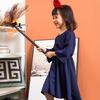 Joyasslly Girls' Witch Halloween Costume, Cute One-Piece Set with Headband and Bag, Perfect for School Festivals, Events, Parties, Photos, and
