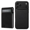 Suteni H19 Litchi Grain 2-in-1 MagSafe Removable Card Box Back Phone Case