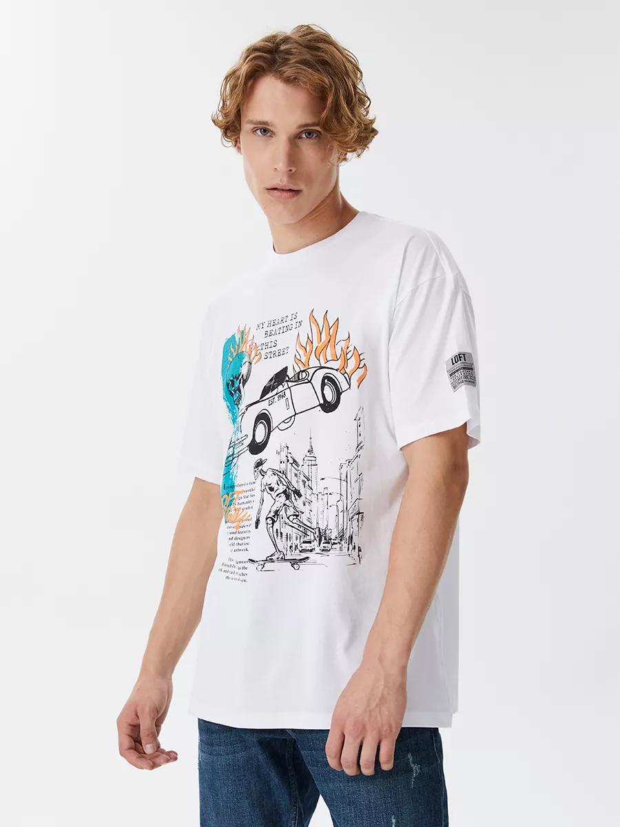 Dorohedoro × Pulp Fiction crossover printed T-shirt S
